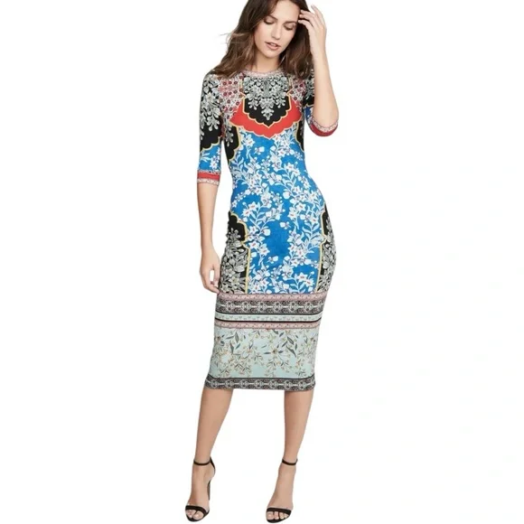 Alice + Olivia | Dresses | Alice Olivia Delora Floral Sheath Midi Dress In  Palace Daffodil Size 2 | Poshmark